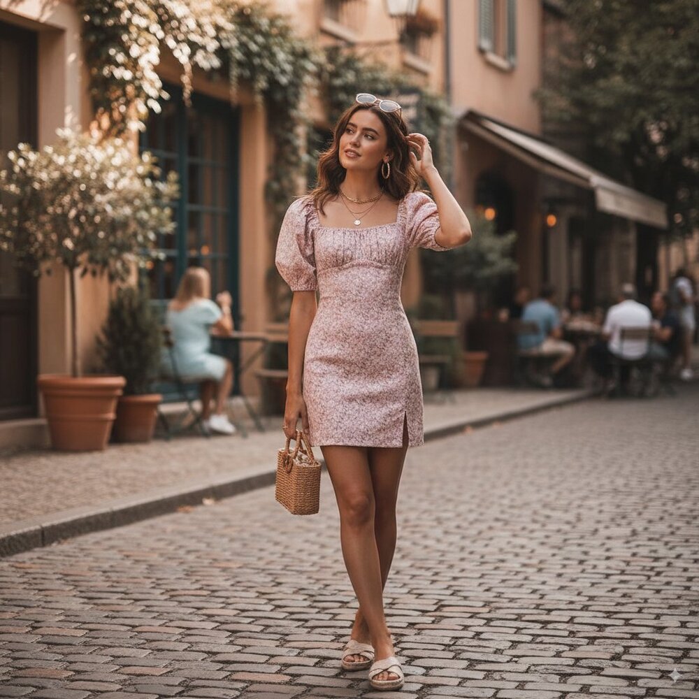 NWT ASTR THE LABE WENDY FLORAL PUFF SLEEVE MINI DRESS